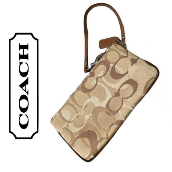 Coach Signature Brown Wristlet‎ - Picture 2 of 3